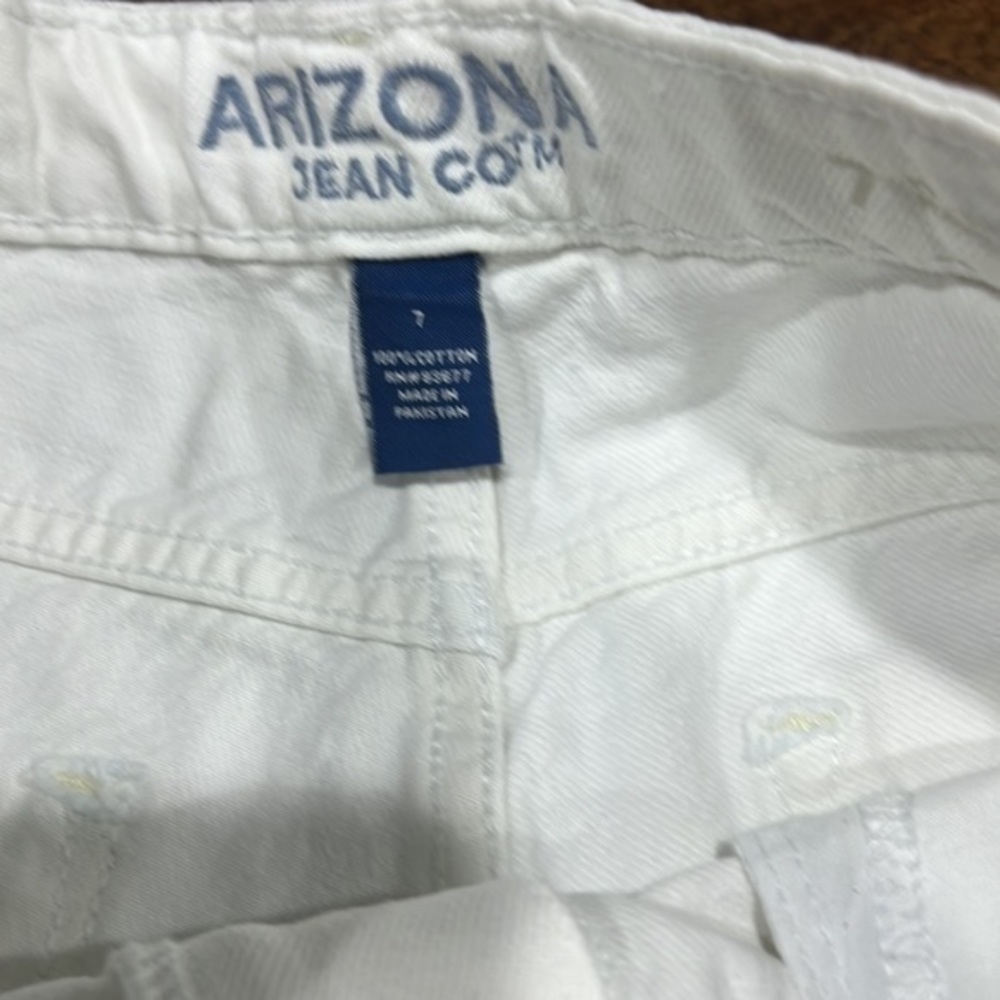 🟣NWT WOMEN'S ARIZONA FADED WHITE/ BLUE JEAN - Picture 2 of 4